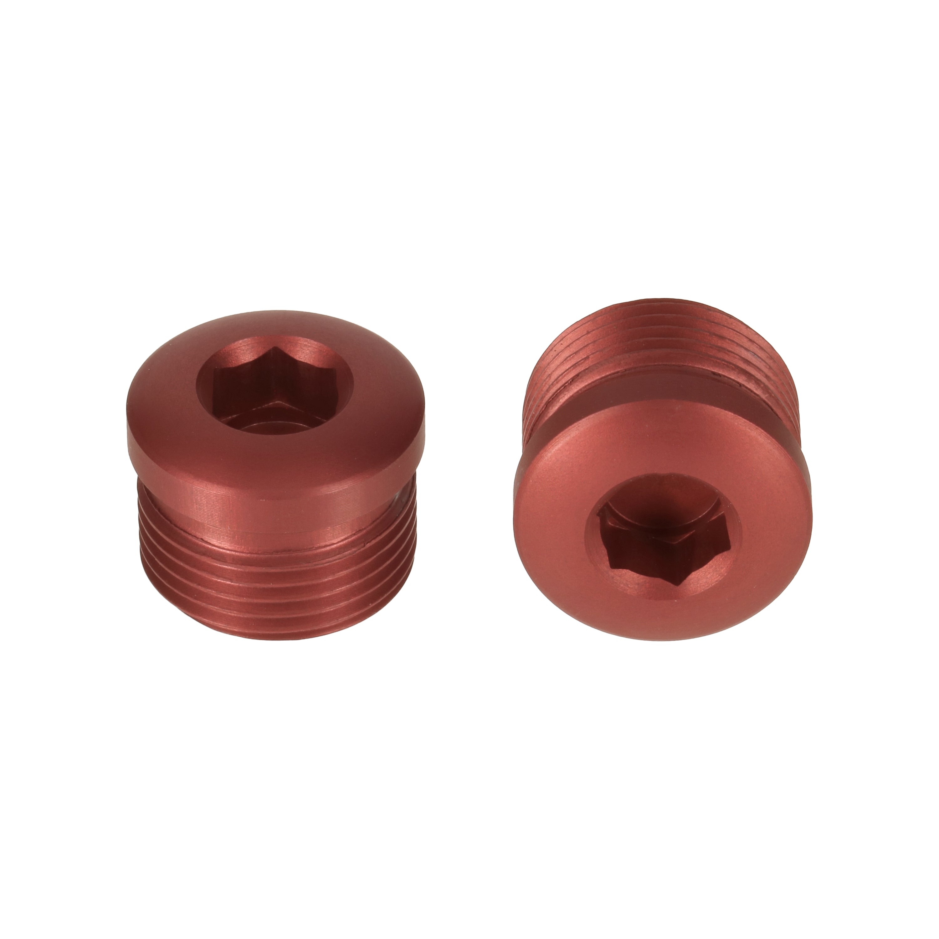 Alu MTB Bicycle Flat Pedal End Dust Caps End Bolts Hex Red